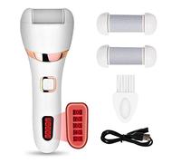 FGHSD Lima para pies eléctrica Profesional removedor de Callos eléctrico USB Recargable Ipx7 a Prueba de Agua con 3 Cabezales de Rodillos Gruesos para Piel Muerta, Dura y Agrietada, Callos