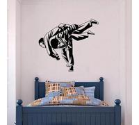 FGJFGGFR Autoadhesivo judo lucha artes marciales deportes pegatinas de pared dormitorio juvenil papel tapiz mural calcomanía interior pintura de pared