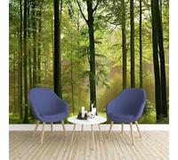 FGJFGGFR Mural 3D para sala de estar papel tapiz con paisaje de bosque y sol fondo interior decoración de pared arte adhesivo pintura de pared de seda