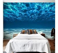 FGJFGGFR Mural 3D para sala de estar papel tapiz paisaje de aguas profundas olas de agua fondo interior decoración de pared arte pegatina pintura de pared de seda