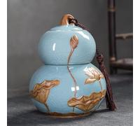 FGJsfhrDTU Tarro de Cristal para conservar Alimentos, Tarro de bolsita té Calabaza China, Tarro cerámica for Almacenamiento Granos café, refrigerio for Sala Estar(A)