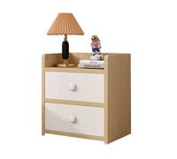 FGJUYLKvchgf Mesita de Noche compacta con Doble cajón for una organización práctica(C,32cm*26cm*40cm)