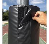FGNIWAAE Acolchado for Poste de Baloncesto al Aire Libre, cojín de 6 pies for Postes Redondos de Metal de 2-10 Pulgadas, for Uso en Garaje, Patio de Juegos y Gimnasio, 1 Uds.(Black,24cm)