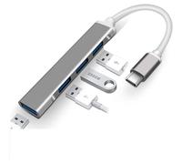FGNS.Hub Tipo-C a 4 USB ,Multipuerto USB C Dock Adaptador para MacBook Pro/Air/iPad Pro/ DELL XPS/Chromebook Dispositivos USB C