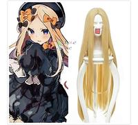 FGO Fate Grand Order Abigail Blonde 100cm Long Straight Bresl Kathleen Breslin Cosplay Fiesta de Carnaval de Halloween + Gorra de Peluca Gratis