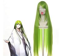 FGO Fate Grand Order Cosplay Enkidu Cosplay Peluca Verde Largo Recto 100cm Pelo sintético Disfraz de fiesta de Halloween Juego de roles Pelucas