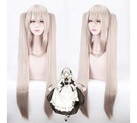 FGO Fate Grand Order Cosplay Wig Marie Antoinette Long Straight Ponytails Synthetic Hair for Adult Synthetic Hair Wigs + Wig Cap PL-497