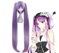 FGO Fate Grand Order Euryale Stheno Purple 110cm Long Straight Cosplay Ponytail Fiesta de Halloween Pelo sintético + Peluca gratis