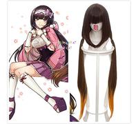 FGO Fate Grand Order Osakabehime Servant Pigtail Long Brown Gradient Resistant Hair sintético Cosplay Headwear + Gorra de peluca gratis