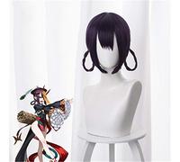 FGO Fate Grand Order Shuten-douji Zombie Wigs Cheongsam Trenzas Peluca de Cosplay Púrpura Pelo sintético para adultos Juego de roles de Halloween