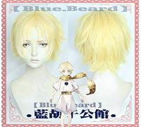 FGO Voyager Fate/Grand Order Peluca de Cosplay Corto Amarillo Pelo sintético resistente al calor The Little Prince Pelucas + Gorra de peluca gratis