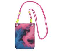 FGPkjh Bolso cruzado para teléfono con estampado de fuego azul y rosa, resistente al agua, para mujeres y hombres, accesorio de viaje para correr, fucusia, Talla única