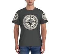 FGPkjh Camiseta de manga corta para hombre, diseño de la leyes de la brújula Navigation 1, clásica, moderna, cómoda, para gimnasio, entrenamiento, actividades deportivas, Negro, XXL