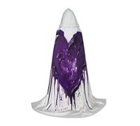 FGPkjh Capa con capucha con estampado de amor morado, disfraz de carnaval, eventos para celebraciones, viajes al aire libre