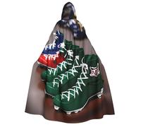 FGPkjh Capa con capucha para adultos con cordones de fútbol americano, disfraz de cosplay, fiesta, carnaval, bailes de máscaras, celebraciones de temporada