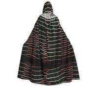 FGPkjh Capa con capucha para adultos, con estampado de piel de cocodrilo, disfraz de cosplay, fiesta, carnaval, bailes de máscaras, celebraciones de temporada