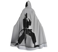 FGPkjh Impresionante capa de karate con capucha para hombre, para adultos, cosplay, fiesta, carnaval, bailes de máscaras, celebraciones de temporada