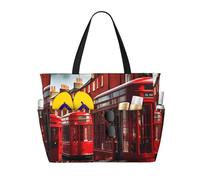 FGPkjh Red London Street Print - Bolsa de viaje impermeable para playa, ligera, plegable, para gimnasio, picnic, vacaciones