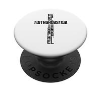 FGSLTWTHGOBSTWBIHSNPBHEL Cruz Cristiana Dios Amado Mundo Blk PopSockets PopGrip Adhesivo