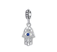 FGT Hamsa - Abalorio colgante de mano de Fátima para pulseras Pandora, talla única, Cobre, No es una piedra preciosa
