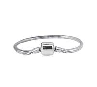 FGT Pulsera de cadena de serpiente de acero inoxidable para abalorios, compatible con pulseras Pandora, para mujer, día de San Valentín, día de la madre, cumpleaños, One Size, Acero inoxidable, Sin