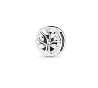FGT Reflexions Series - Abalorio de plata de ley con diseño de árbol genealógico, trébol, luna, estrella, flecha, corazón, regalo para mamá, mujeres, hermanas, niñas, nieta, hija, día de la madre