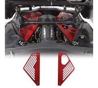 Fgtagtal Cubierta de panel de compartimento de motor compatible con Chevrolet Corvette C8 Stingray 2020-2024, compartimento de motor de aluminio izquierdo y derecho, accesorios protectores de caja de