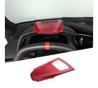 Fgtagtal Cubierta interior de fibra de carbono real para panel de instrumentos para Chevrolet Corvette C8 Stingray 2020-2023, marco de tablero superior de consola accesorios decorativos, con HUD (rojo)