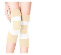 FGUJSUR 1 Pair Knee Warmers For Women Men Brace Support Compression Sleeve Leg Warmer Winter Cycling Ski Running Pad(Beige-Long Style,L for 60-75kg)