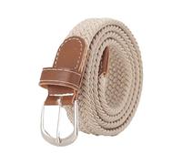 FGUJSUR 120-130cm Casual Knitted Pin Buckle Men Belt Woven Canvas Elastic Expandable Braided Stretch Belts For Women Jeans(F)