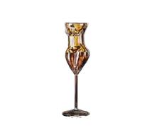 FGUJSUR 2pcs Creative Crystal Glass Human Model Red Wine High Borosilicate Legged Goblet Party Cocktail Glasses Bar(01)