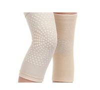 FGUJSUR 2Pcs Self Heating Support Knee Pad Brace Warm For Pain Relief Injury Recovery Belt Massager Leg Warmer(Beige,L for Weight 60-75KG)