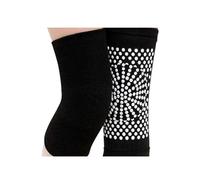 FGUJSUR 2Pcs Self Heating Support Knee Pad Brace Warm For Pain Relief Injury Recovery Belt Massager Leg Warmer(Black,M for Weight 40-60KG)