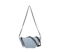 FGUJSUR Bolso de cadena con cremallera media luna, estilo vaquero, tipo dumpling, nailon, for estudiantes(Black)