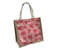 FGUJSUR Bolso De Lino Bolsa Almuerzo Compras Portátil Cosmética Bolsas Mujer Casuales Versátiles(C-Pink-Zipper)