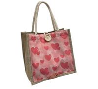 FGUJSUR Bolso De Lino Bolsa Almuerzo Compras Portátil Cosmética Bolsas Mujer Casuales Versátiles(C-Pink-Button)