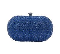 FGUJSUR Bolsos de noche for mujer: cartera mano con cristales y, ideal for bodas(BLUE)