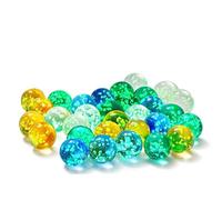 FGUJSUR Canicas de Vidrio 16 mm, Bolas Luminosas, Chinas, Juego Pinball, canicas pequeñas, Que rebotan Entre Padres e Hijos(50pcs Random Colors)