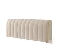 FGUJSUR Funda Cabecero Funda de cabecera Acolchada Felpa Terciopelo Grueso Protector elástico a Prueba Polvo for Cama, Suave y Agradable a la Piel(Color1 White,W180 x H60cm)