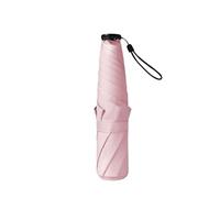 FGUJSUR Paraguas Sol Paraguas Ultraligero De 6 Varillas Vinilo, Protector Solar, Plegable, Portátil, For Niña(Pink)