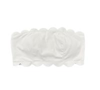 FGUJSUR Sujetador Bandeau Sujetador Deportivo con Inserto Antideslizante for Mujer, Top de Tubo corsé sin Tirantes y Ajuste(White,L)
