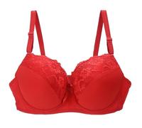 FGUJSUR Sujetador Mujer Sujetadores de Copa con Encaje y Masaje for Mujer, Sujetador Push up Flores, lencería Femenina Aros, Ropa Interior for(Red,80C)