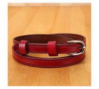 FGUJSUR Thin Belt Female Versatile Fashion Casual Accessories Solid Colour Students With Jeans(115cm,Red)