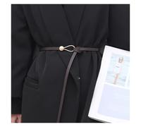 FGUJSUR Thin Knotted Belts For Women Belt Lady Waistband Soft Wild Waist Black Coffee Straps Long Dress Coat Accessories(Coffee B)