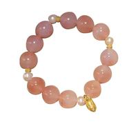 FGUUTYM 2024 Pulsera para mujer, pulsera de cuentas de jade chino para ella, abuela, abuelo, madre, padre, uso diario, par de pulseras para 2, talla única, Resina, No es una piedra preciosa