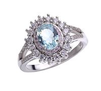 FGUUTYM Anillo de diamante de cristal rosa de moda popular de compromiso de lujo de alto grado anillo casarse sin anillos, 9, Metal, Sin piedras preciosas