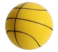 FGUUTYM Balón de baloncesto para interiores, sin recubrimiento, de espuma de alta densidad, suave, ligero, fácil de agarrar, adecuado para diferentes zonas interiores (amarillo, 21 cm)