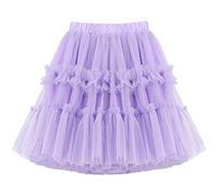 FGUUTYM Bañador para niñas 146 Niñas Primavera Verano Sólido Volantes Tul Faldas Princesa Faldas Pantalones Niñas, azul, 5-6 Años