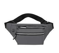 FGUUTYM Bandoleras para mujer, grande, azul, riñonera deportiva, hip pack crossbody cartera para niño fitness Fanny Pack con orificio para auriculares Bolso bandolera para mujer (gris, talla única),