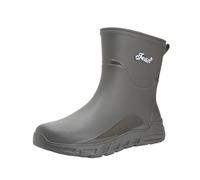 FGUUTYM Botas de goma para exteriores para hombre, zapatos de lluvia anchos, zapatos de goma extra anchos, botas de lluvia descalzas, botas de jardín, botas de media goma, botas antideslizantes, botas